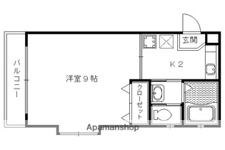 グリーンハイム御蔭【102号室】の間取り