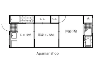ハイツ白龍【1-D号室】の間取り