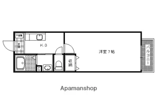 カーサ宮ノ前【102号室】の間取り