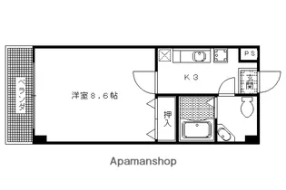 ENVY 寺ノ前【502号室】の間取り