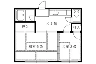 岡村マンション【33号室】の間取り