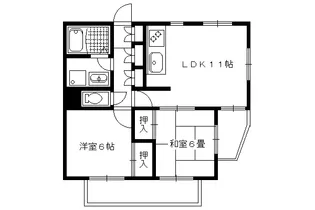 パレスイマイ【201号室】の間取り