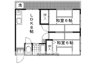 山田マンション新館【202号室】の間取り