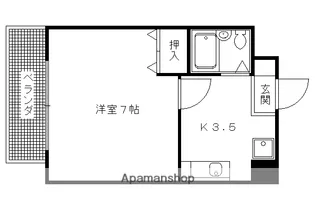 ラウェンゲン【407号室】の間取り