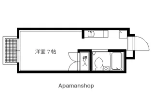 ミニヨン北白川【206号室】の間取り