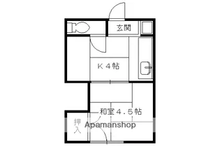 清風荘【8号室】の間取り