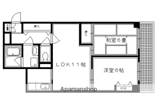 オークサンズ白川【202号室】の間取り