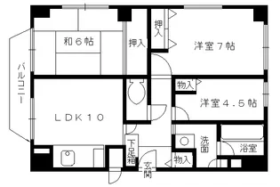 下鴨夜光町マンション【503号室】の間取り