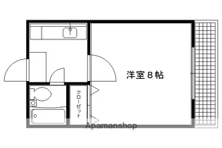 ハイツナカジマ【101号室】の間取り