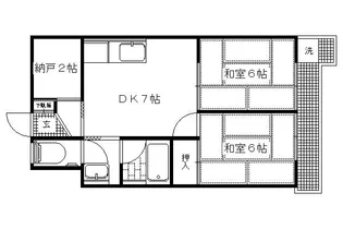 くめマンション【302号室】の間取り