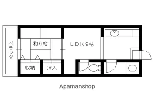 山田マンション【40-6号室】の間取り