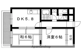 上阿達谷口マンション【1階】の間取り