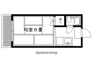 杉山ビル【3-B号室】の間取り
