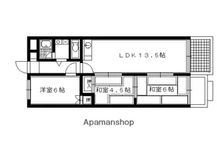 カストルム洛北【2階】の間取り