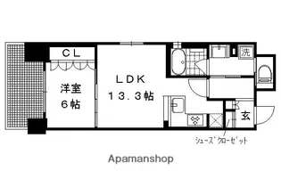 リーガル京都二条城北【604号室】の間取り