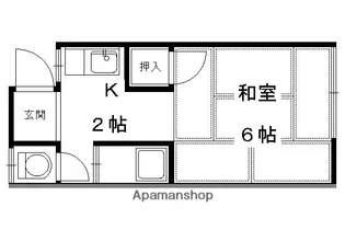 里ノ荘【2F7号室】の間取り