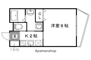 ヘラクレス茶山【201号室】の間取り