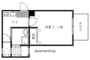 クリスタルコート【102号室】の間取り