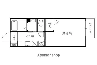 グランシード衣笠【101号室】の間取り