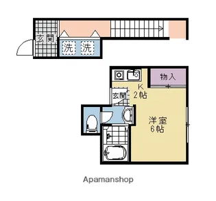 スペース東野【202号室】の間取り