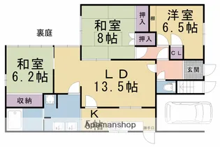 京都府京都市左京区浄土寺西田町【一戸建】の間取り