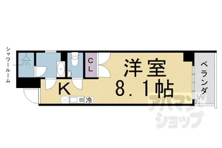 バウハウス富小路三条【503号室】の間取り