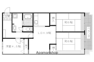 エホー北山【203号室】の間取り