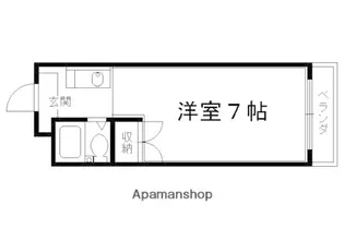 八久ホーム(1Kタイプ)【202号室】の間取り