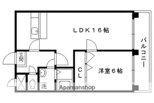 長八館【2-E号室】の間取り