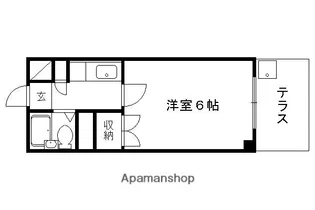 ラフィーネ北山【202号室】の間取り
