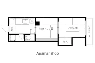 中嶋マンション【B7号室】の間取り