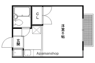 北大路ハイム【B206号室】の間取り