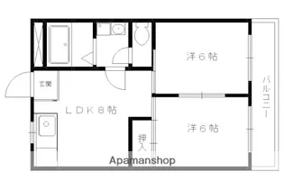 ヴィヴァーチェ千本【402号室】の間取り
