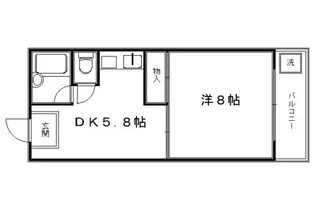 ジュネス新町【201号室】の間取り