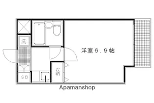 DETOMー1西陣聚楽【305号室】の間取り