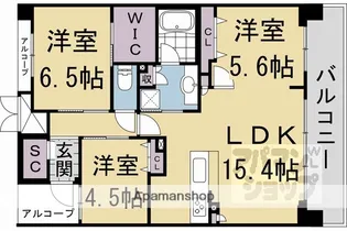 エステムコート京都紫野【402号室】の間取り