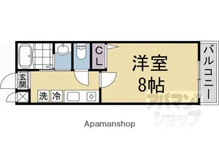 LA FITE SHOGOIN【203号室】の間取り