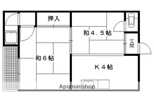 マンションニュー北山【205号室】の間取り