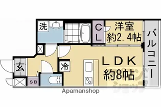 ファステート京都西陣エール【208号室】の間取り