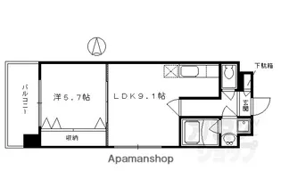 プラネシア星の子三条油小路【701号室】の間取り