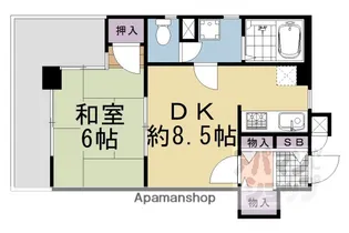ライオンズマンション四条大宮【501号室】の間取り