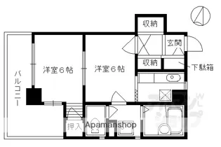 ライオンズマンション四条大宮【306号室】の間取り