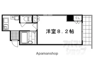 ブランネージュ四条大宮【702号室】の間取り
