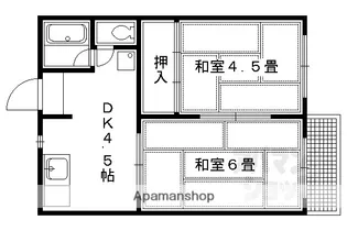 ロイヤルハイツ芝【106号室】の間取り
