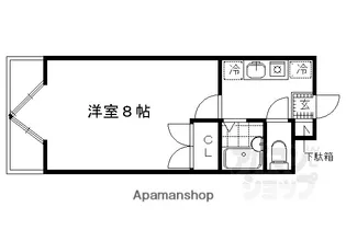 リバーサイド高野【406号室】の間取り