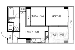 ファーストコート今出川北【5-B号室】の間取り