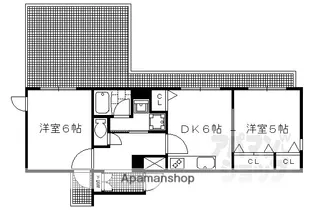 ライオンズマンション聚楽二条【1101号室】の間取り