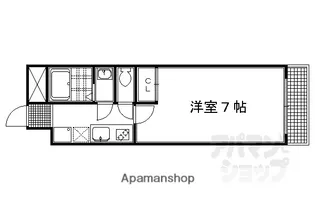 G F二条城【602号室】の間取り