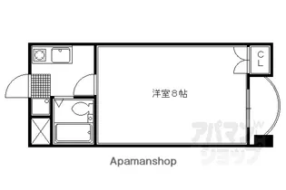 ピュアー紙屋川【303号室】の間取り