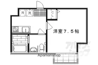 REQUIE大将軍【302号室】の間取り